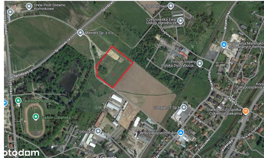 Działka produkcyjno – usługowa o pow. 23517,0 m2 w Jeleniej Górze