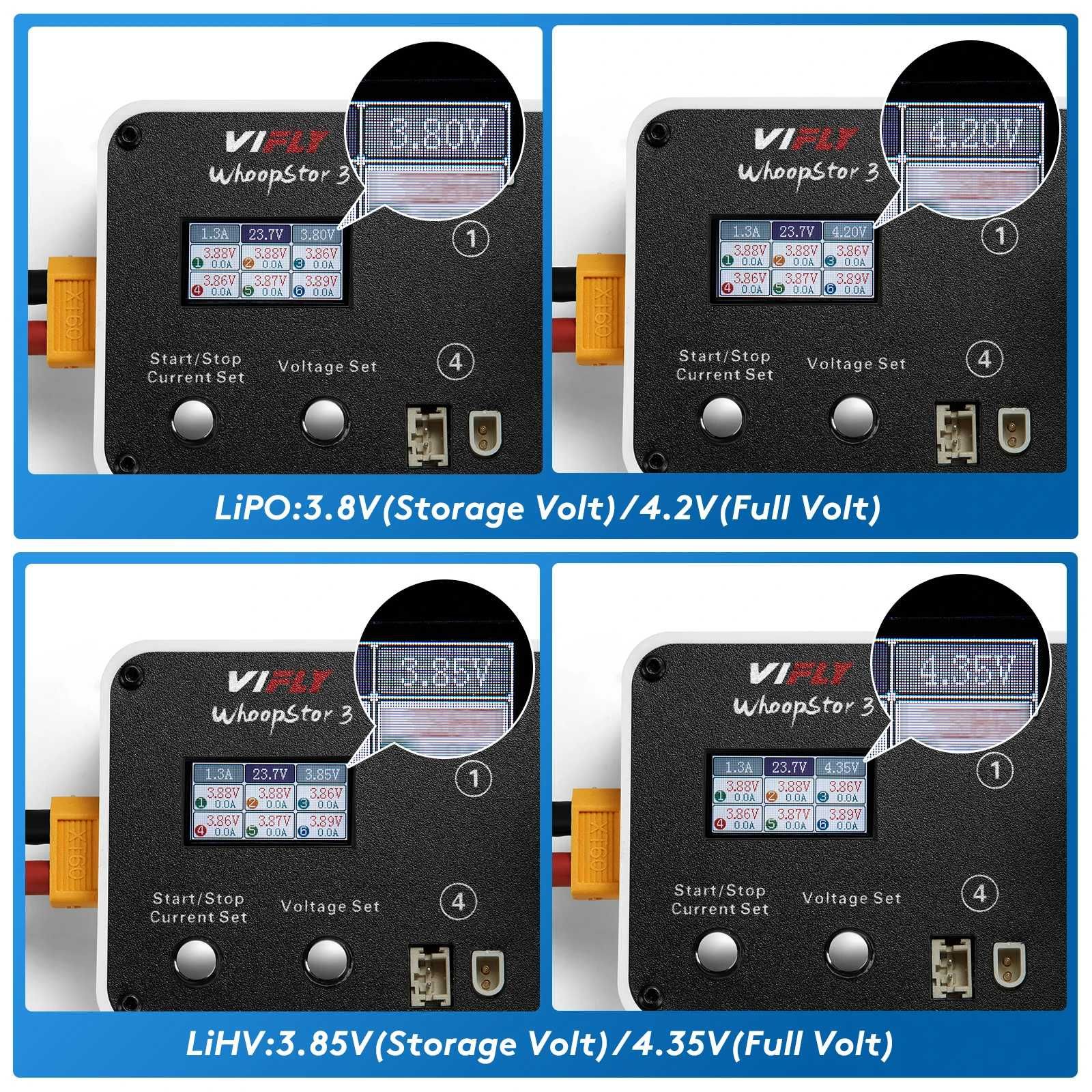 ViFly Whoopstor V3 Зарядний пристрій 6 портів 1S PH2.0 BT2.0