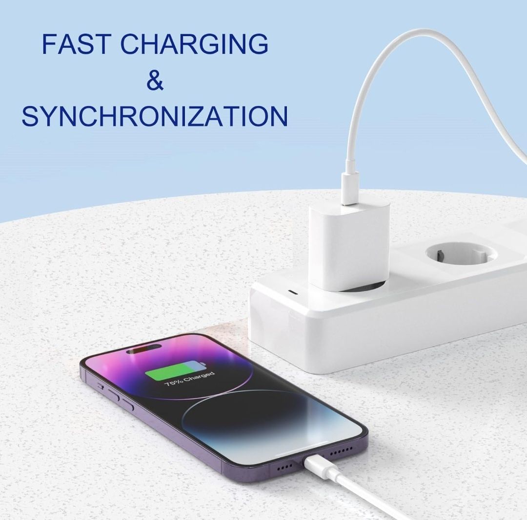 2szt 25W USB C iPhone szybka ładowarka i kabel do ładowania iPhone