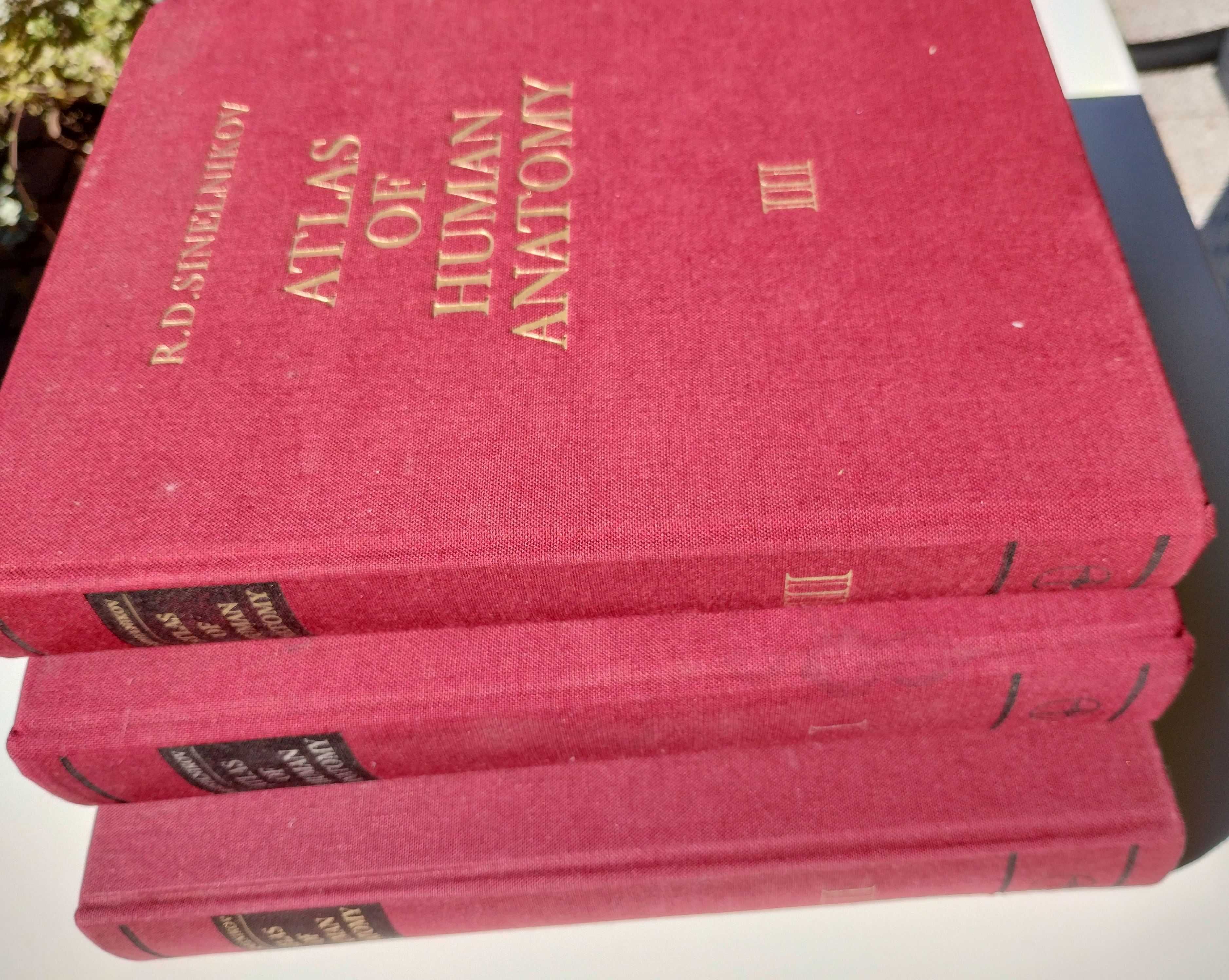 ATLAS OF HUMAN ANATOMY R.D.Sinelnikov komplet, 1, 2 i 3 tom