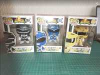 Power Ranger Preto, Azul e Amarela Funko Pop