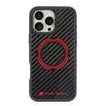 Etui Audi Carbon Fiber Sport Red Circle MagSafe na iPhone 16 Pro Max 6