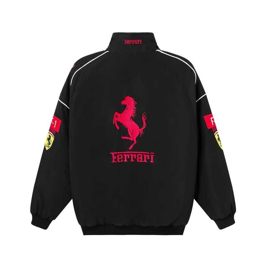 Kurtka Ferrari Vintage F1 Wyścigowa Bomberka Czarna BESTSELLER