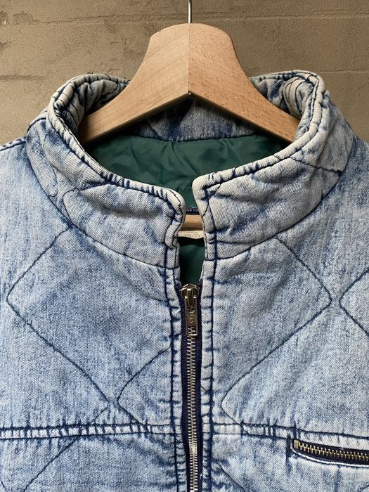 Marmurkowa jeansowa kurtka vintage unikat