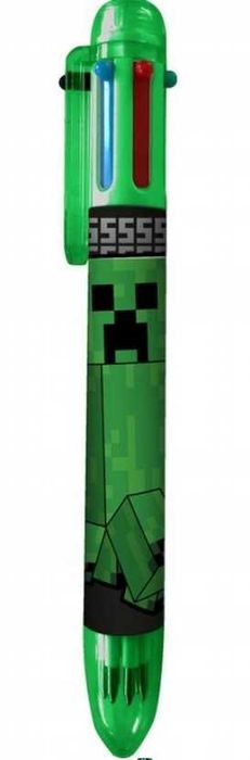 Minecraft długopis wielokolorowy 6 kolorów Creeper do szkoły dziecięcy