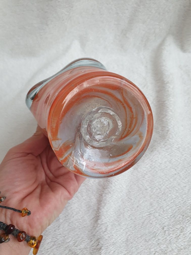 szklany kosz koszyk koszyczek kolorowe szkło wazon cukiernica