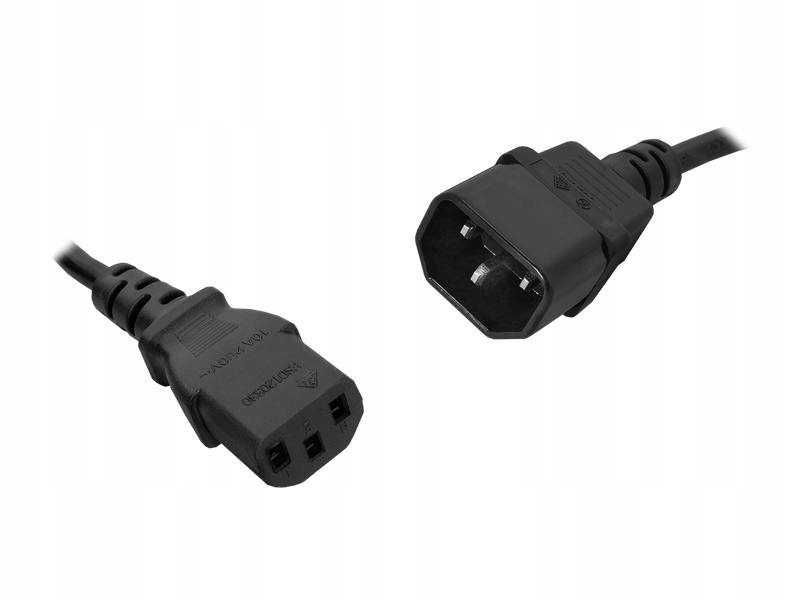 Kabel zasilający AC do komputera PC - przedłużacz NOWY 3x0,75mm2