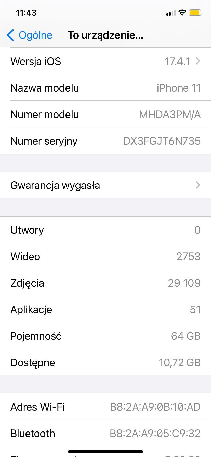 Telefon iPhone 11 64gb