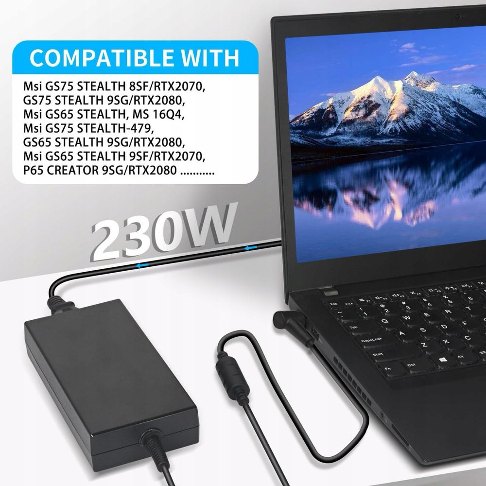 Zasilacz 5.5mm do laptopa 230W 19,5V 11,8A do MSI