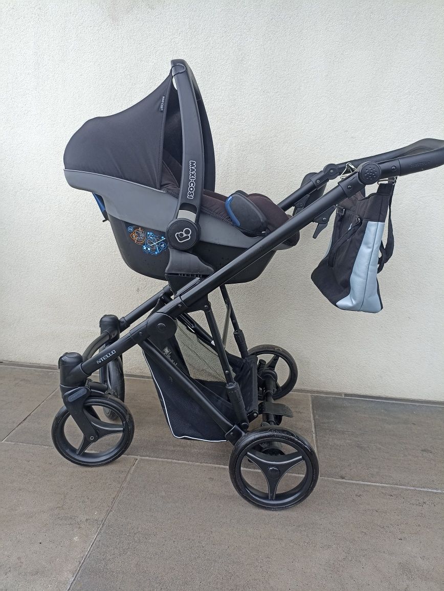 Wózek 4/1 Bebetto nitello baza ISOFIX fotelik maxi Cosi