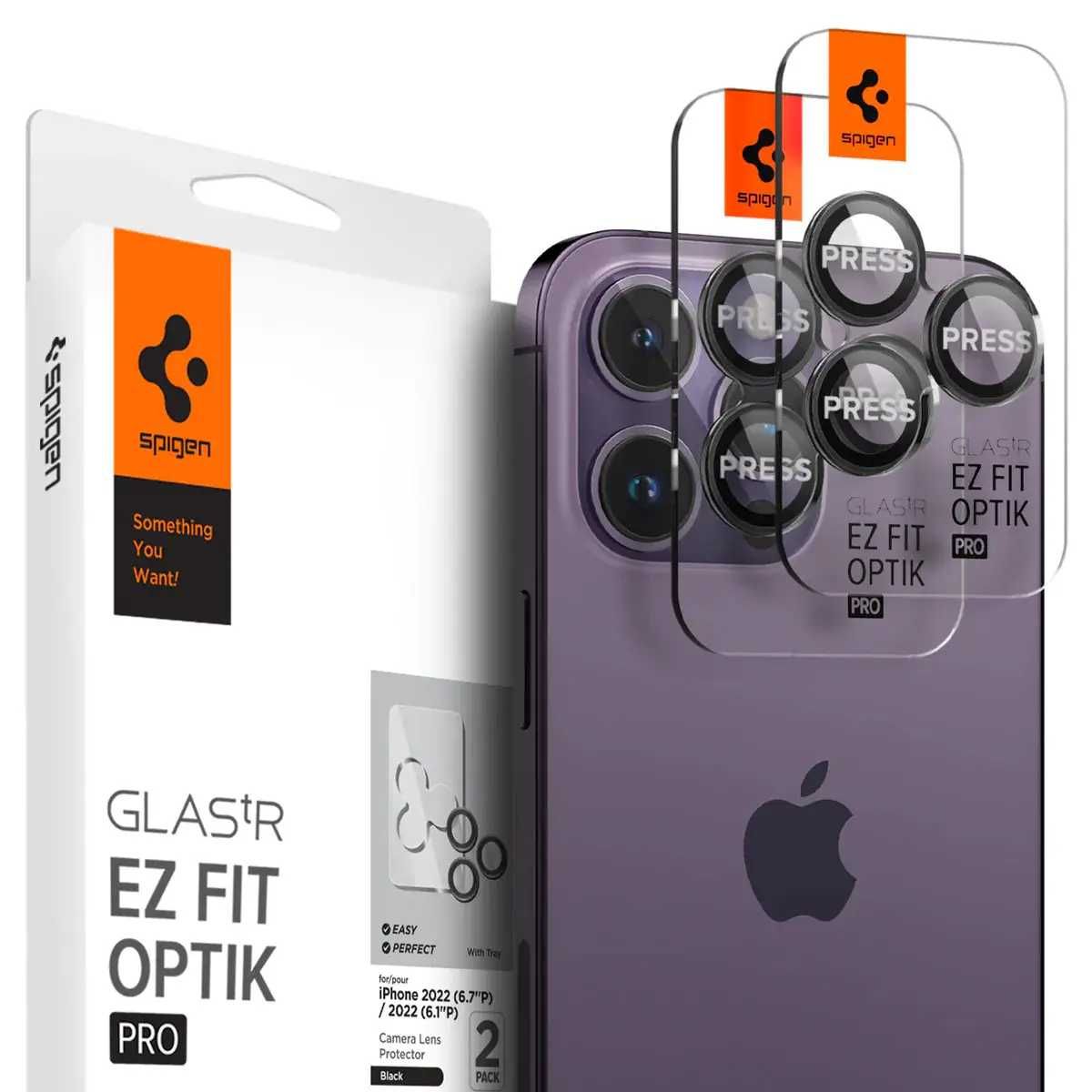 Защитное стекло на камеру Spigen EZ Fit Optik 2-Pack iPhone 15 Pro Max