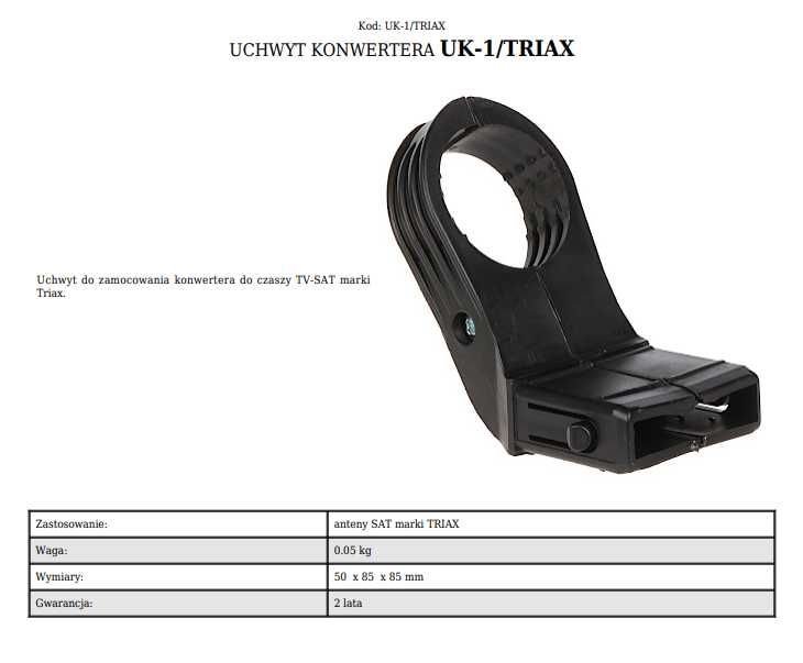 UCHWYT Konwertera UK-1/TRIAX