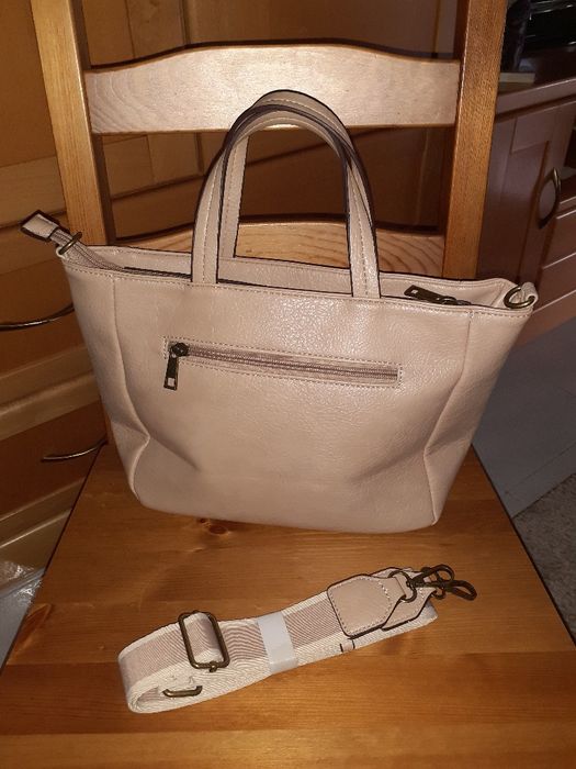 Mala ( Saco ) beje de Mão e á tiracolo ( Vintage Collection ) C/ Nova