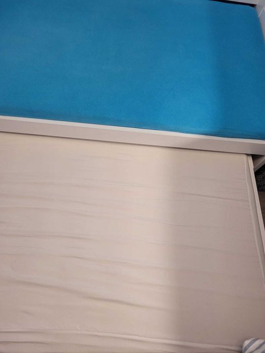 Łóżko drewniane, rozsuwane 2 osobowe z szufladami