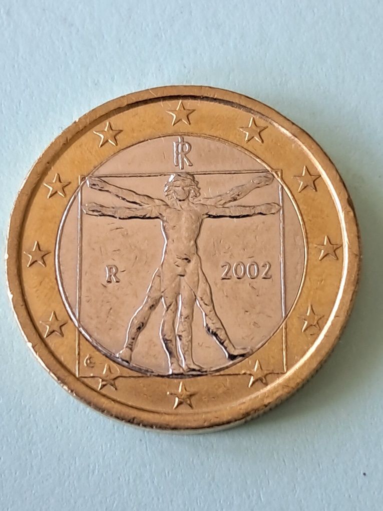 Kolekcjonerskie 1 euro 2002r. Italia - Leonardo Da Vinci