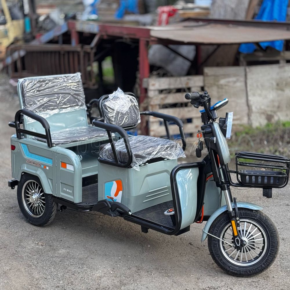 ‼️Электротрайк 2000W-72V-28Ah шини 10"