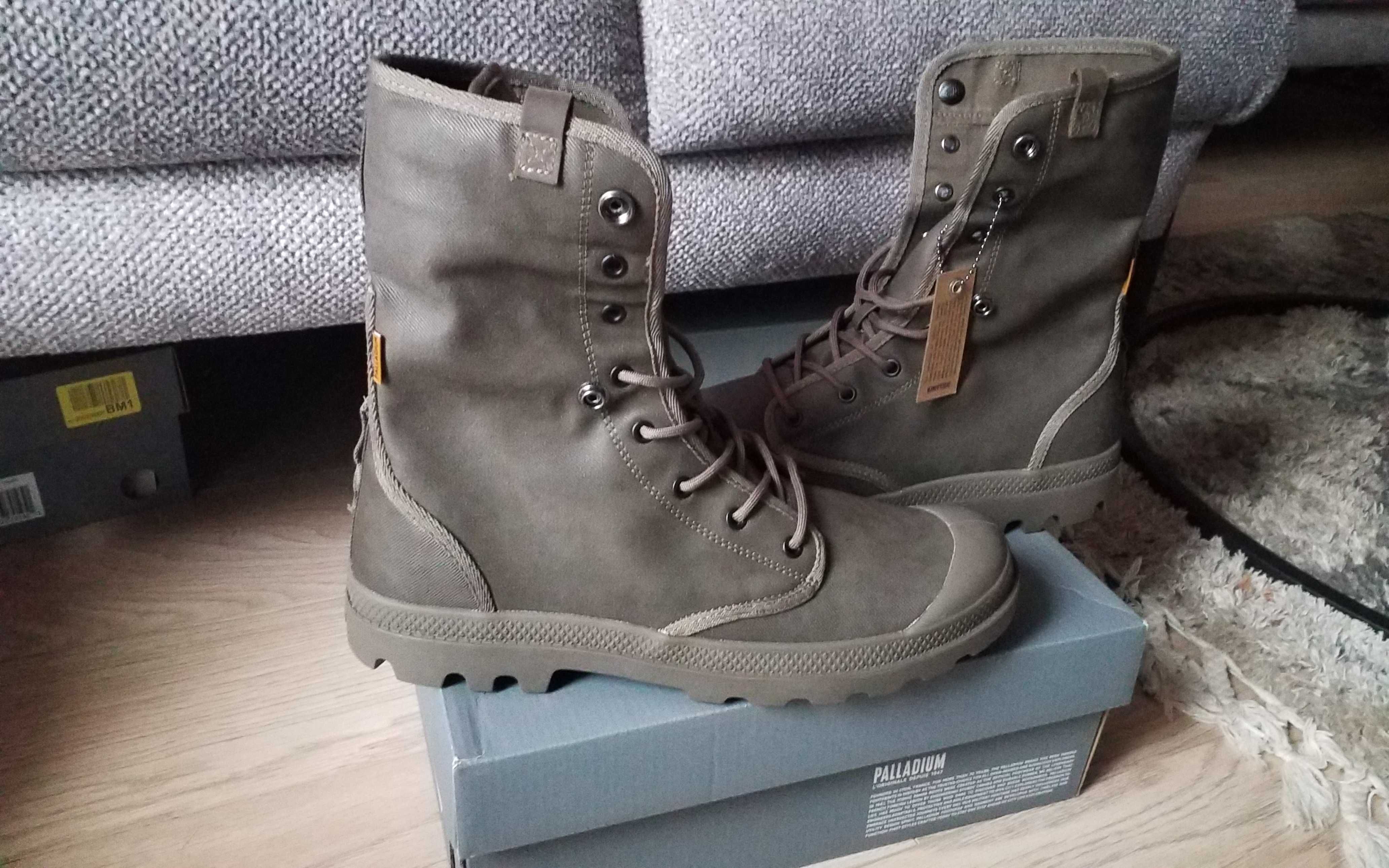 palladium Baggy Coated ciemnozielone