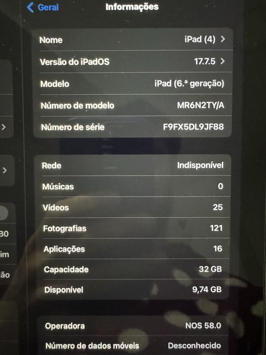 Ipad 4 32gb (6.ª geração) 9.7”