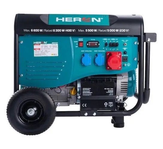 Бензиновий генератор Heron 6,8kW (400V), 5,5kW (230 V)