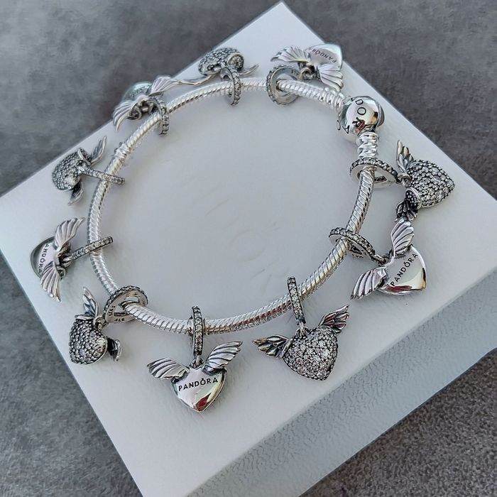 Браслет Пандора паве ланками Pandora