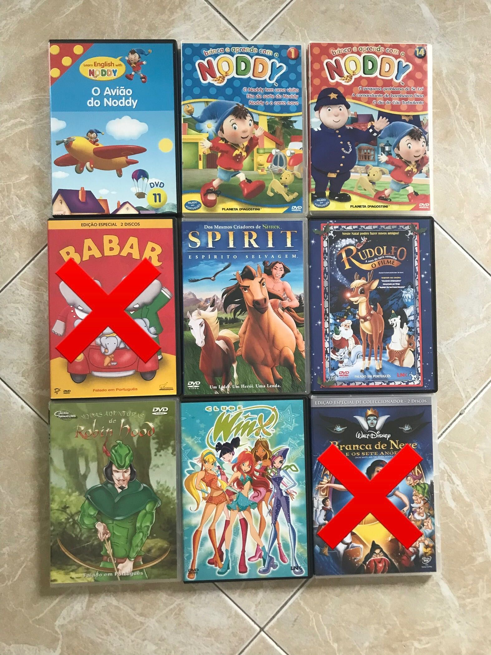 Diversos DVDs infantis