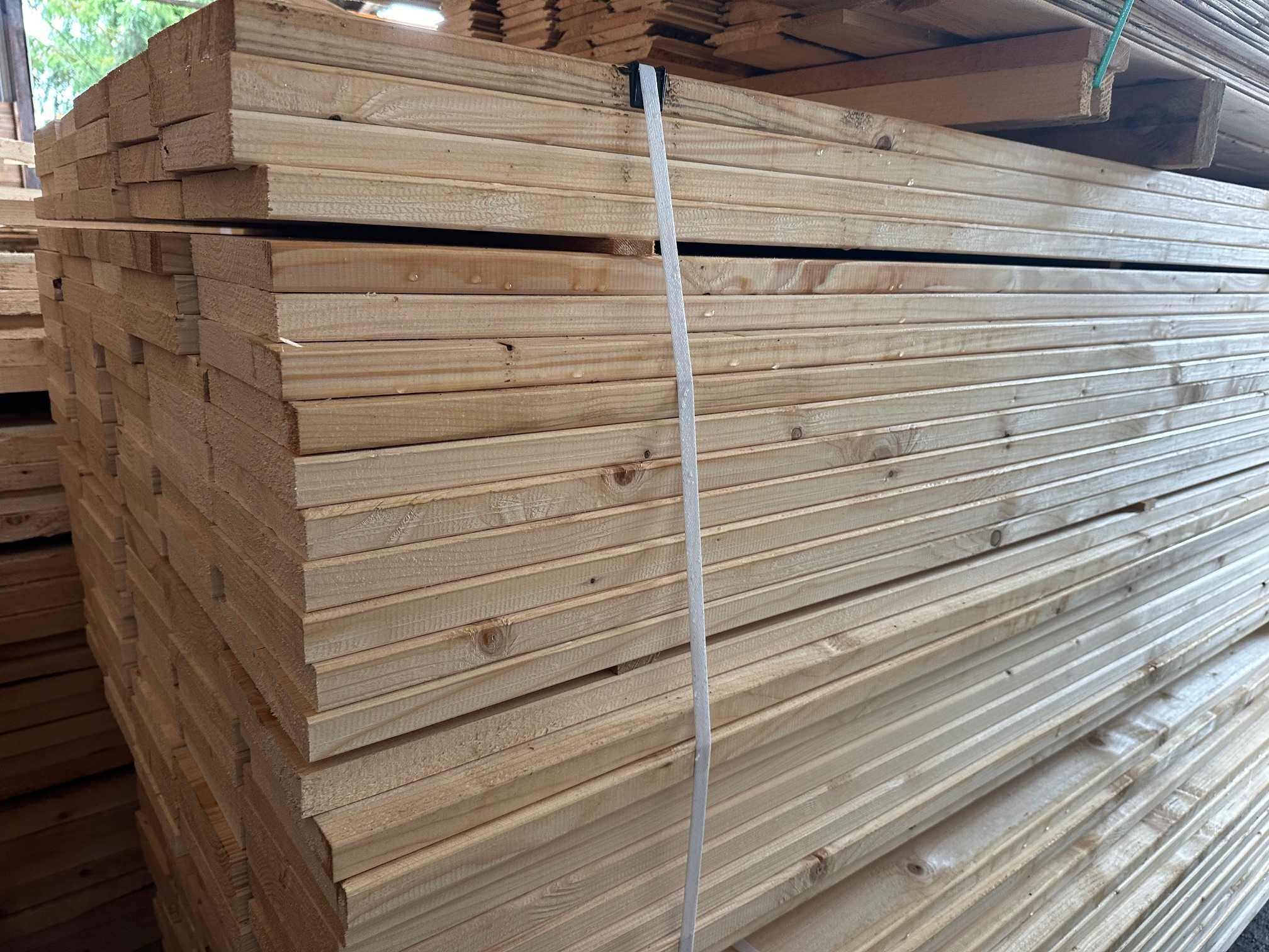 Deska gładka suszona heblowana na taras świerk skandynawski ecowood
