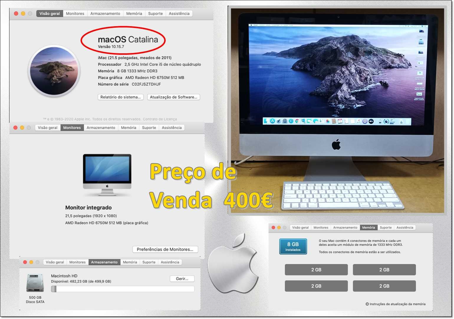 iMac 21.5" meados de 2011 com OS Catalina
