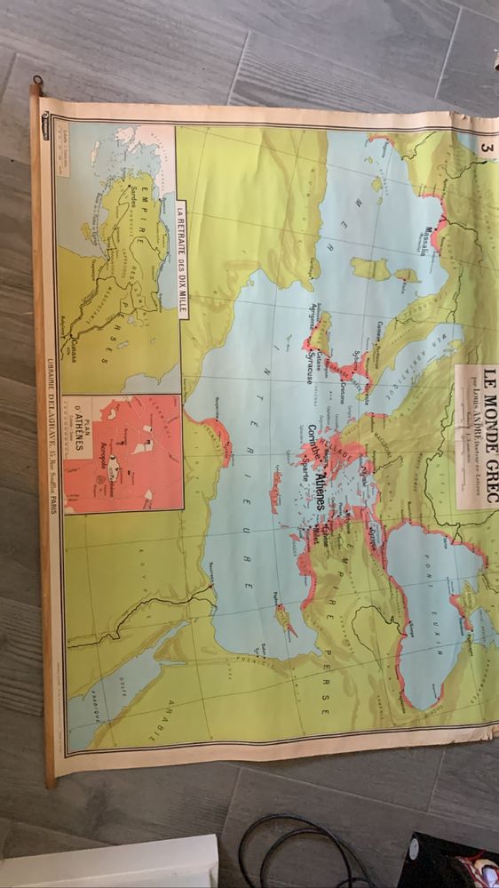 Poster vintage gigante mapa mundi classico