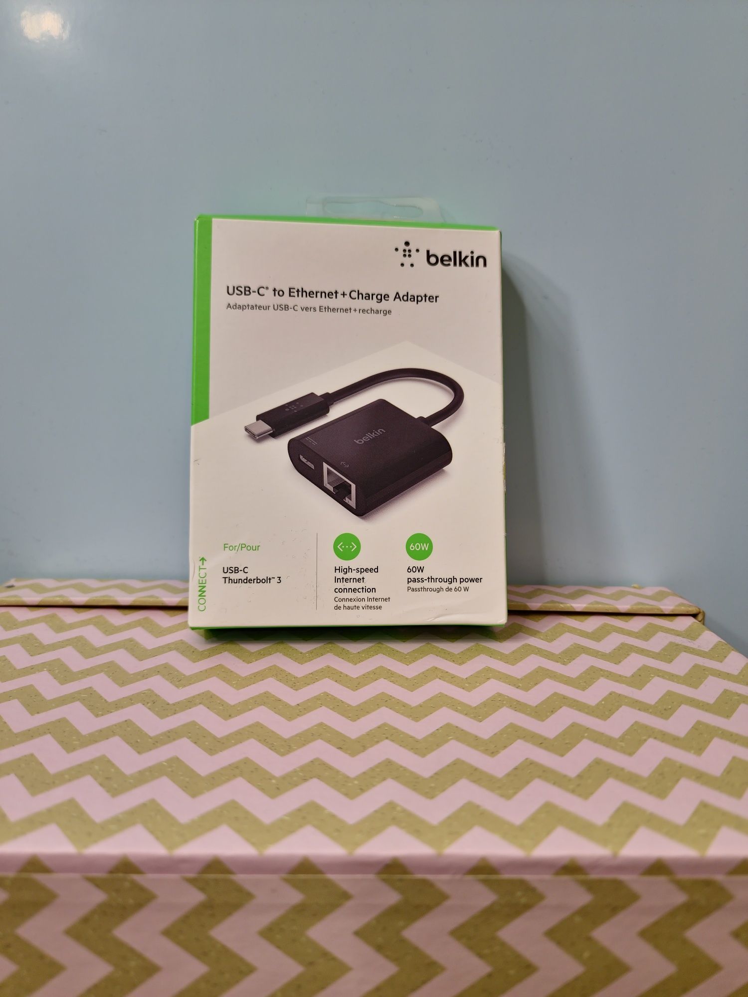 Belkin USB-C to Ethernet Charge Adapter 60W LAN PD