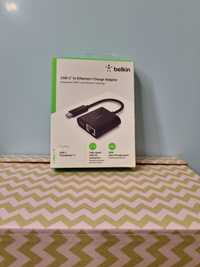 Belkin USB-C to Ethernet Charge Adapter 60W LAN PD