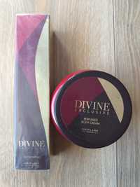 Zestaw Divine Exclusive Oriflame: perfumy 50ml+balsam 250ml.Nowe folia