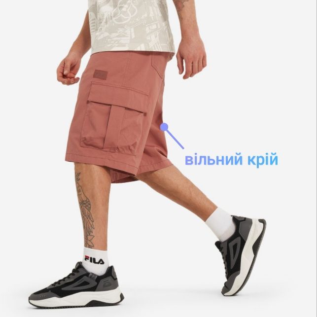 Нові шорти Fila два розміри  XL - L - M шорти карго нові широкі