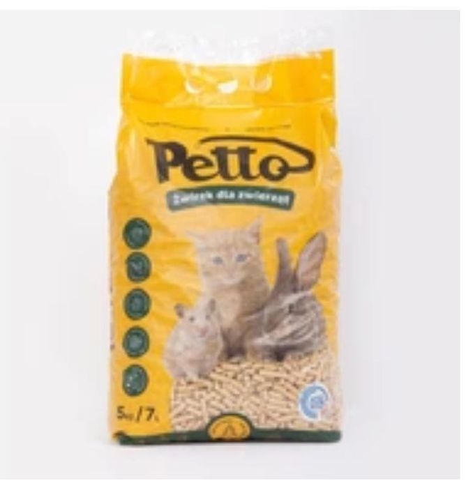 Pellet żwirek dla kota królika świnki 5kg / 7L jasny chłonny