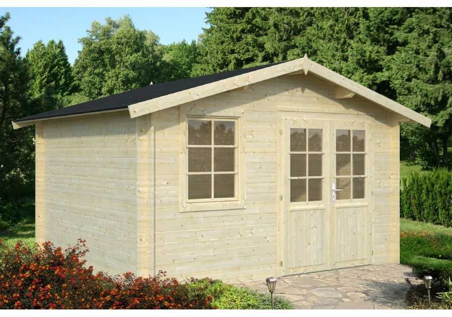 Domek letniskowy narzędziowy drewniany ogrodowy altana 3.8x3.2m 28mm