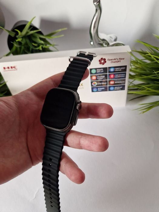 Smartwatch hk9 ultra 2 max czarny, nowy, komplet