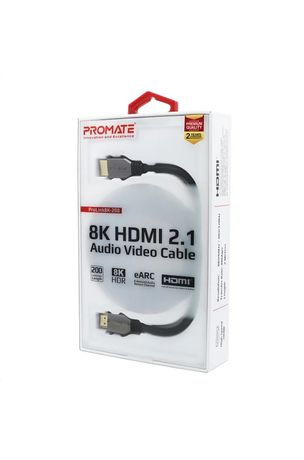 Кабель Promate ProLink8K-200 HDMI 2.1 UltraHD-8K HDR eARC 2м Black