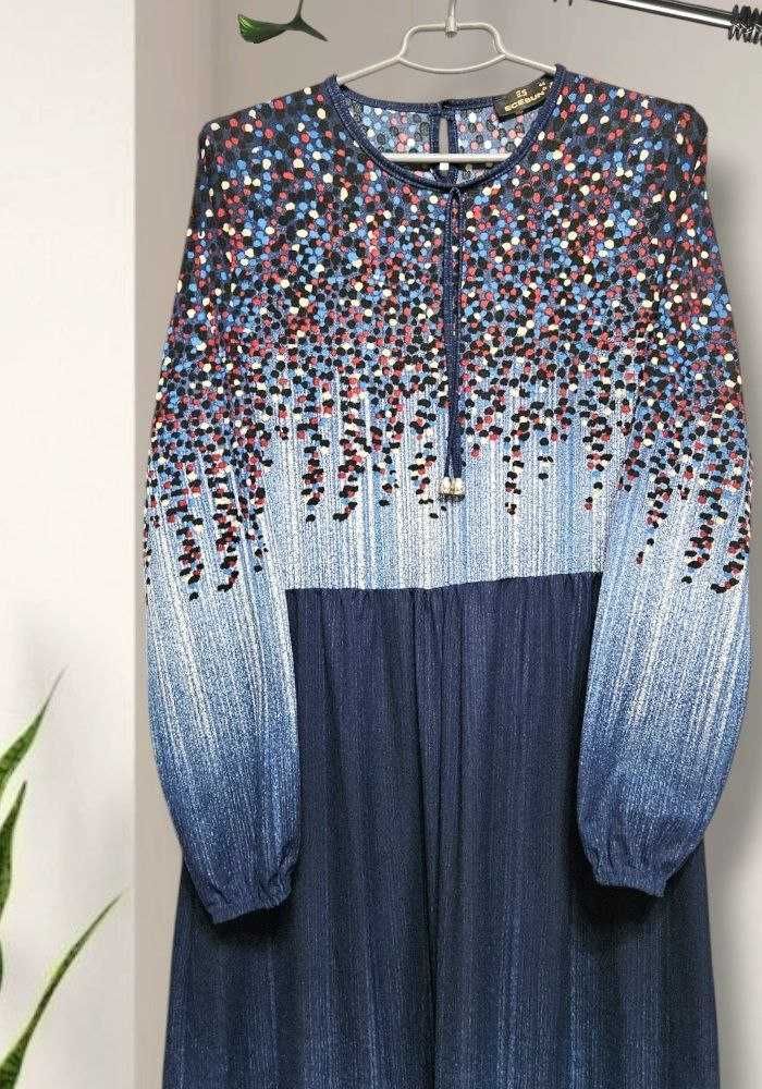 Шикарное длинное платье в пол с рукавом Ecesun, р. L/XL