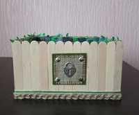 Кошик органайзер корзина коробка деревяна джут сувенір подарунок декор