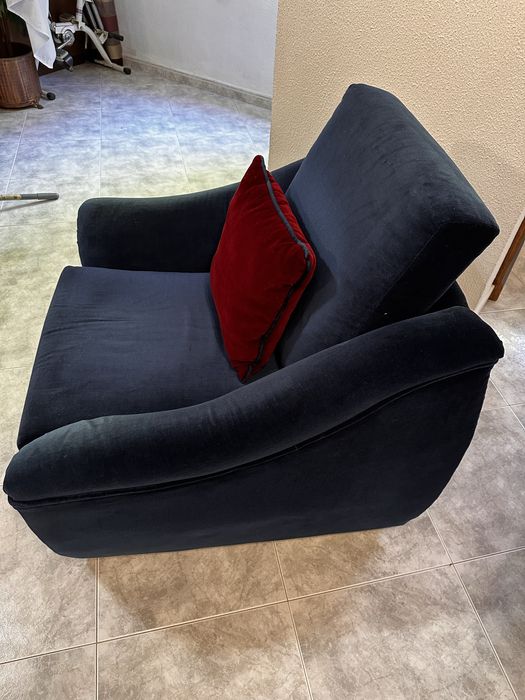 Sofá poltrona veludo Ótimo estado