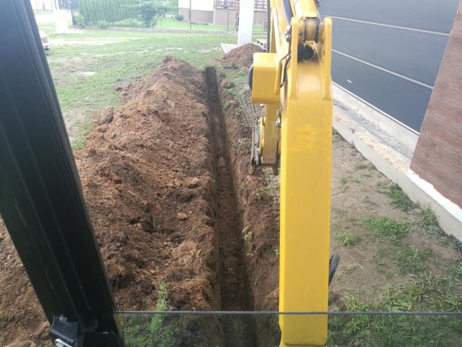 Wykopy, wynajem minikoparka, najtaniej, przyłącza, instalacje!