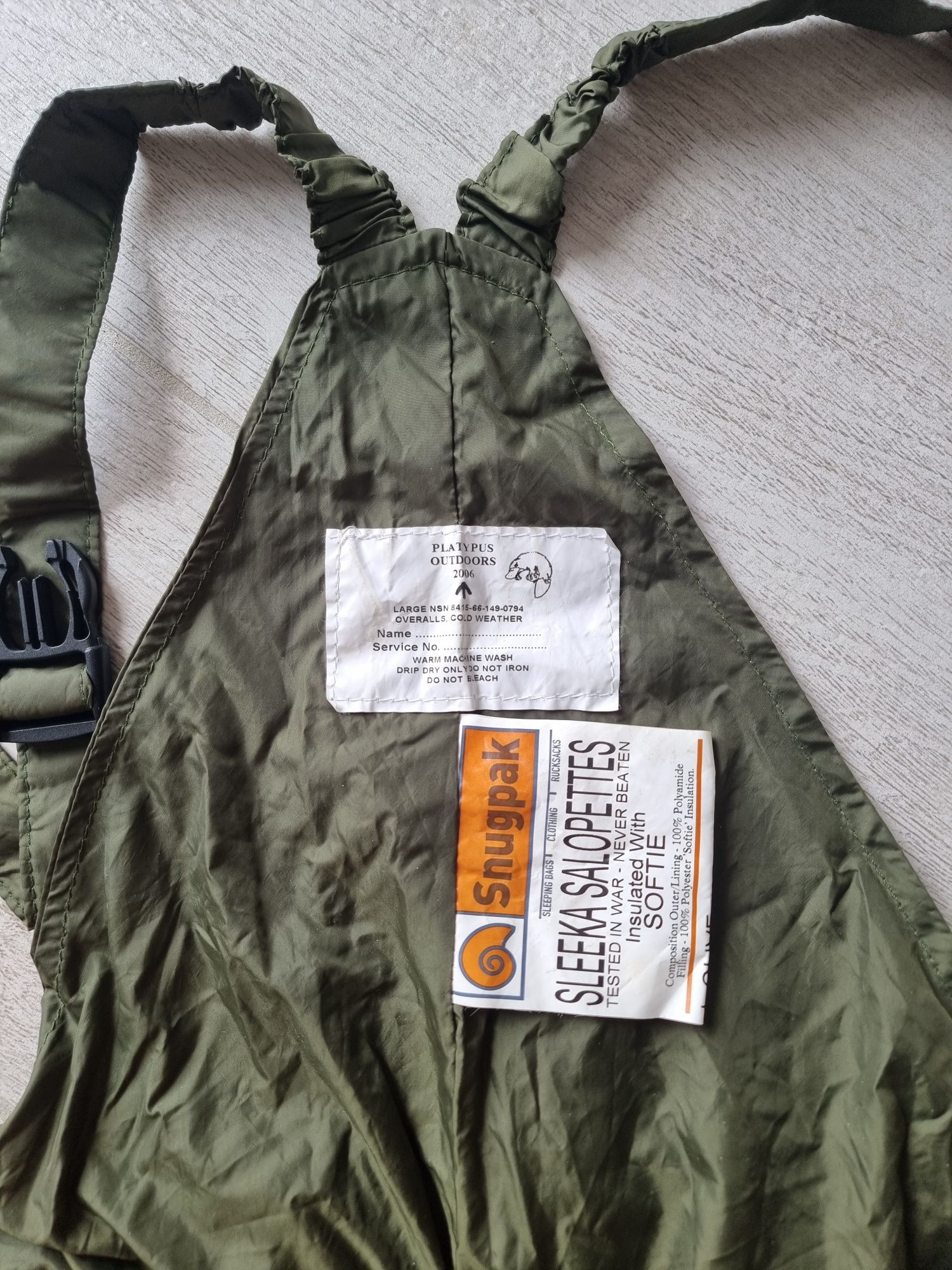 Штани Snugpak Sleeka Salopette, оливковий