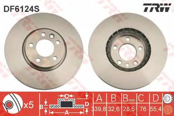 Диски гальмівні передні VW  Т5  340mm