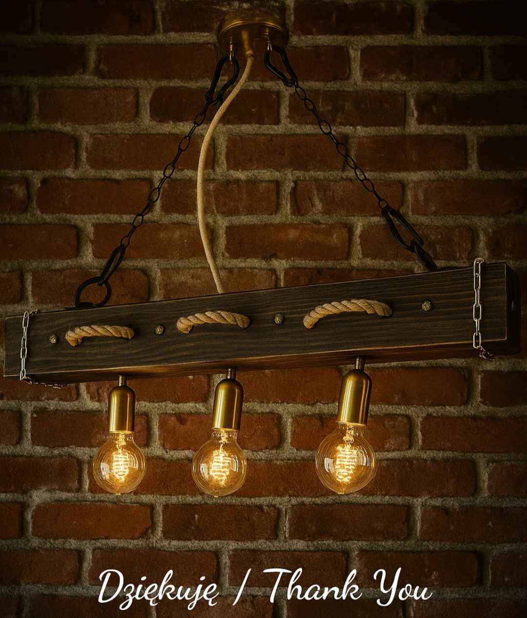 Rustykalna lampa wisząca w stylu industrialnym I Ręcznie wykonana