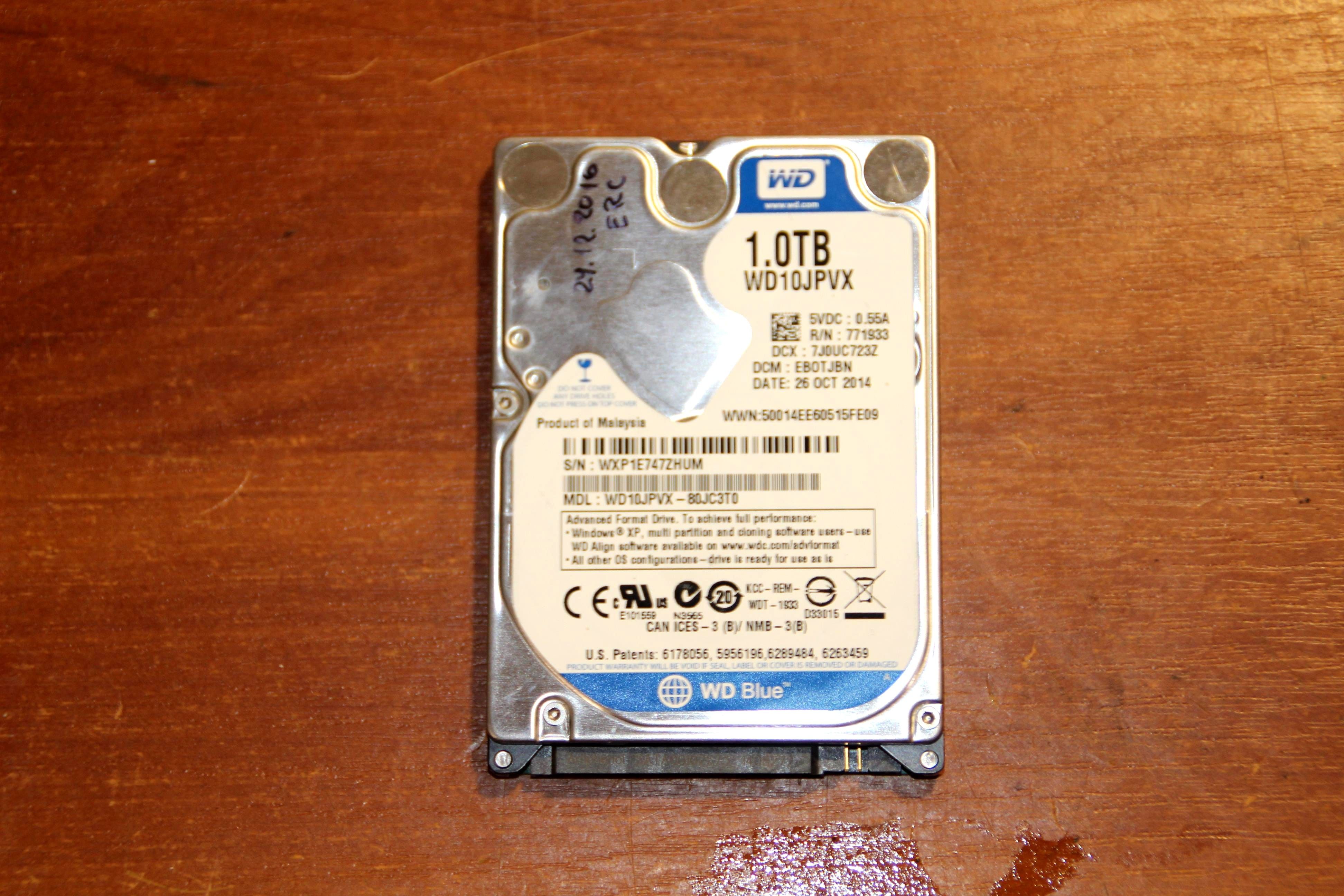 ‼️ 2.5" Western Digital Scorpio Blue WD10JPVX 1Tb SATA600 5400rpm 8Mb
