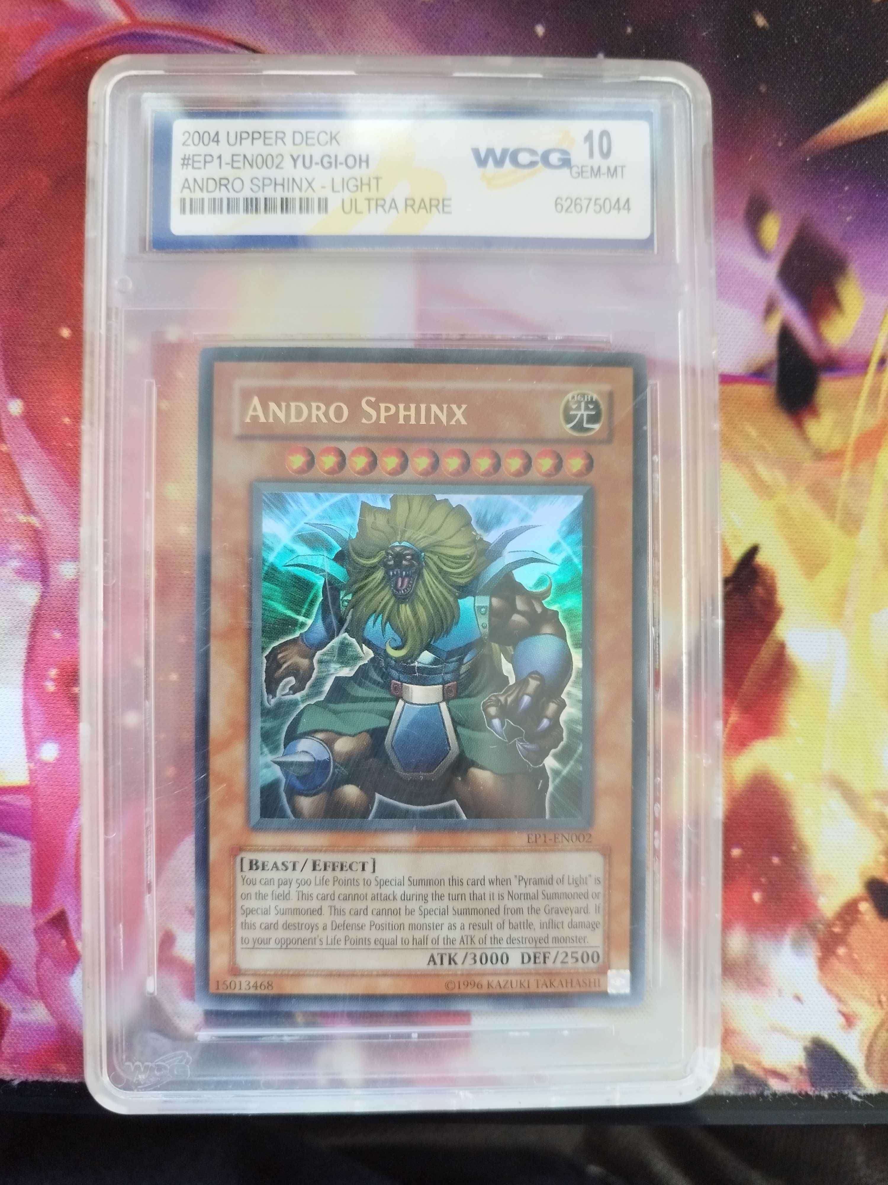 Carta Yu-Gi-Oh! graded Andro Sphinx 2004