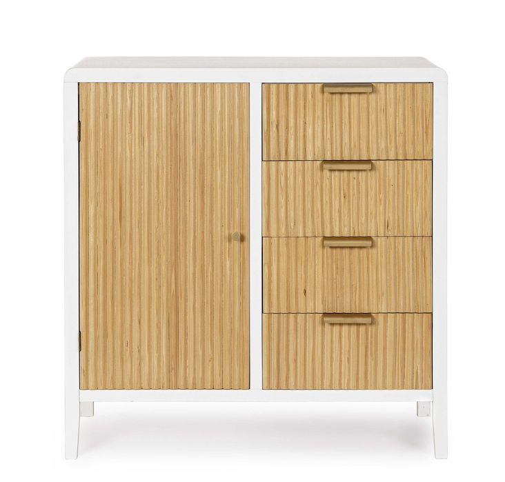 Komoda kredens Charley szuflady z drewna paulowni 80x40x82cm Bizzotto