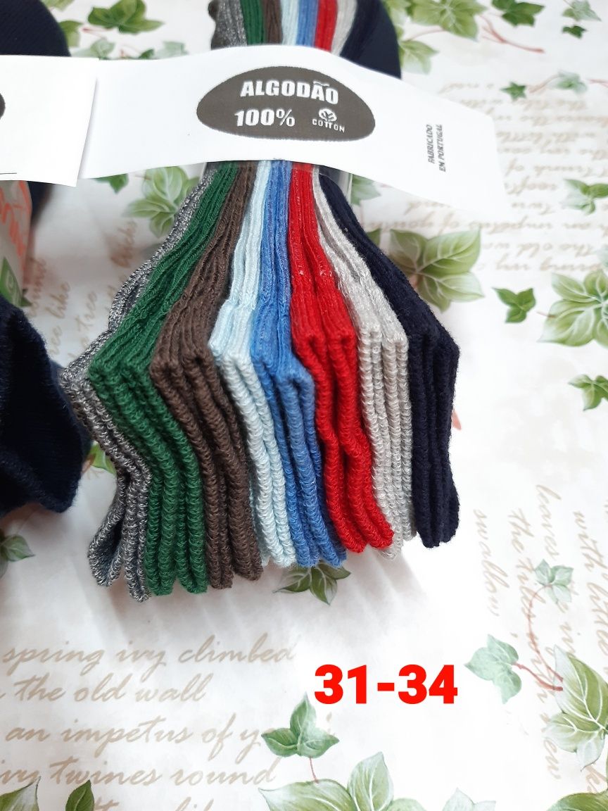 NOVAS! Meias, 16 pares em algodão 100%