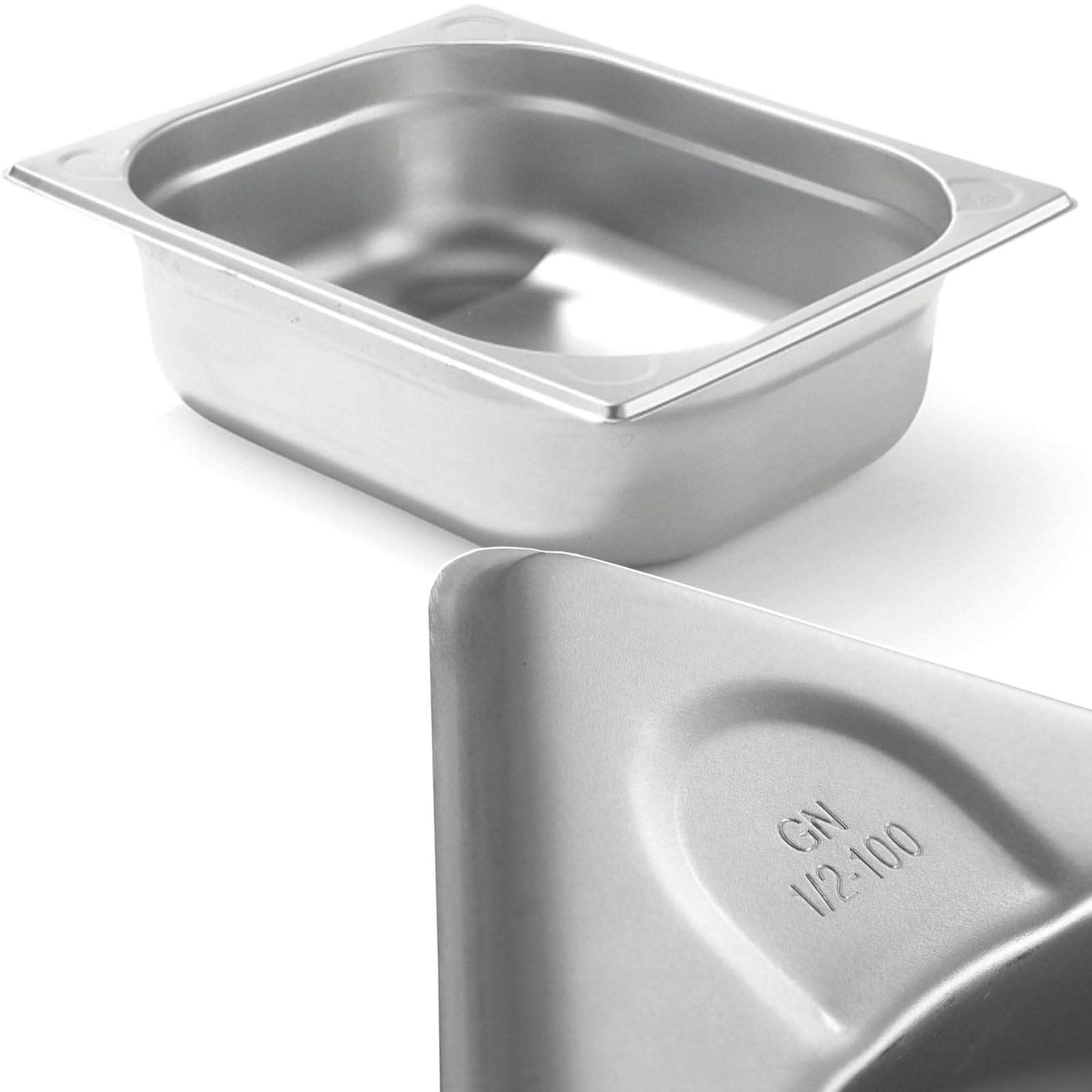 pojemnik gn 1/2 stalowy kitchen line wys. 100 mm - hendi 806333
