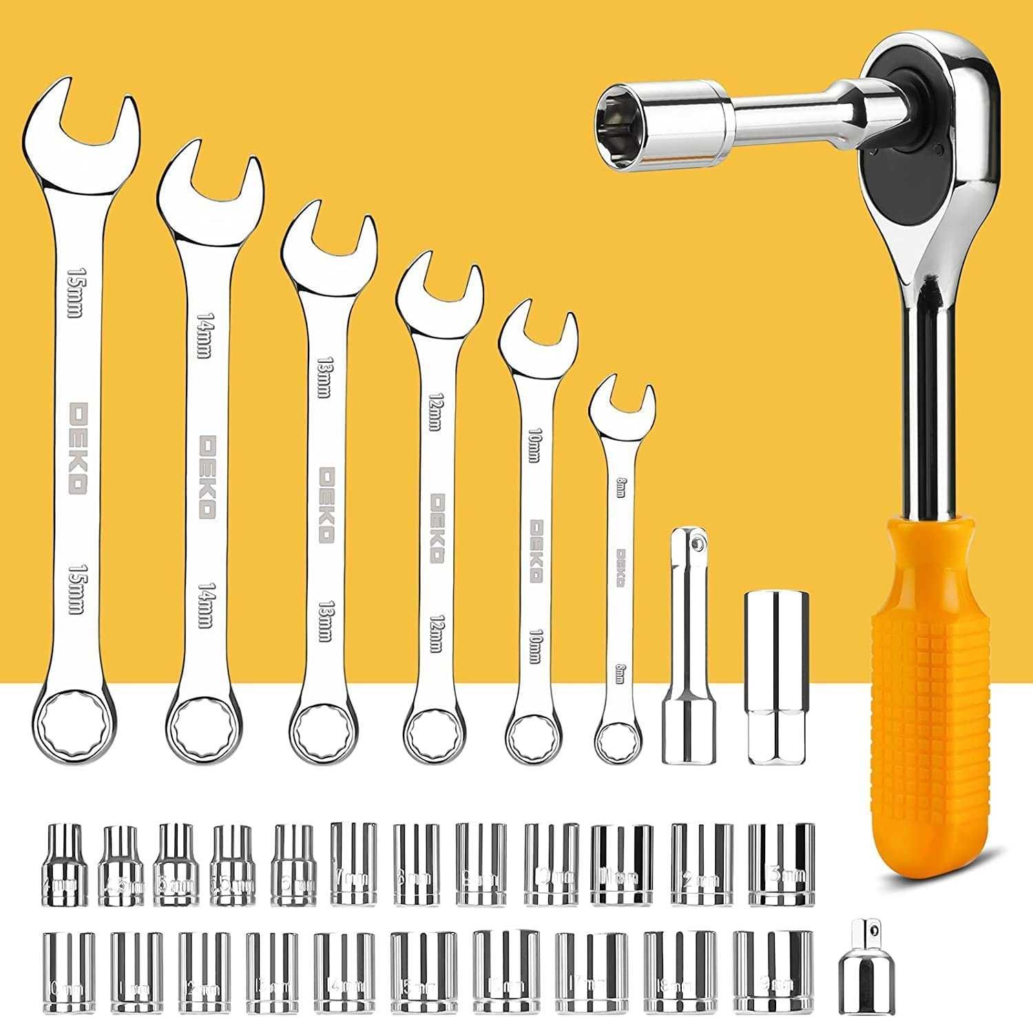 **NOVO** Conjunto de chaves e ferramentas Deko 168 peças em aço