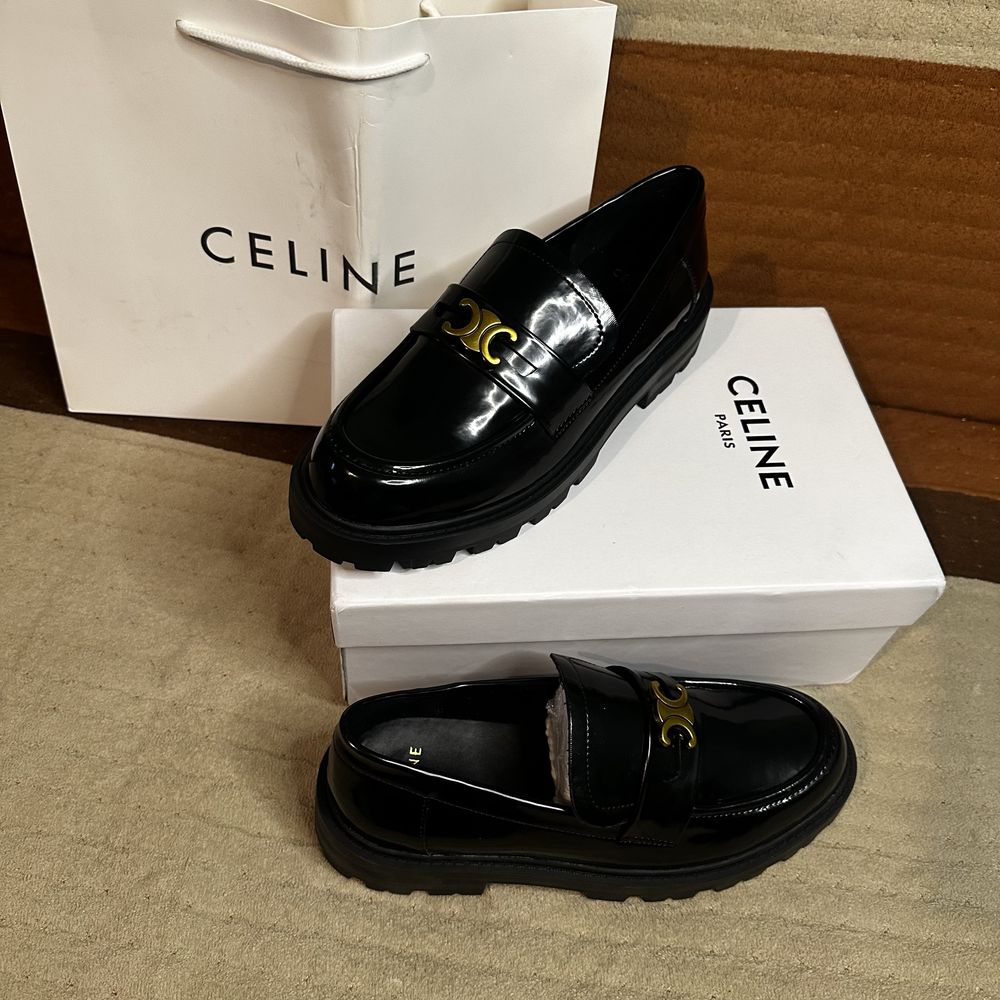 Buty Celine lakierkowane, od reki, pudelko